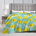 thumbnail image 5 of Yellow Cartoon Duck Flannel Fleece Throw Blankets for Bed Sofa Living Room Soft Blanket Warm Throw Blanke, 5 of 6