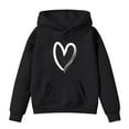 thumbnail image 4 of Povozer Girls Crewneck Sweatshirt Soft Midweight Pullover for Girls(Black,11-12 Years), 4 of 4