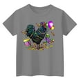 thumbnail image 3 of CCRFTGI Mardi Gras Shirt for Children Girls 10-12 Cute Carnival Themed T Shirts Fashion Beads T-Shirt Party Crewneck New Orleans Party Custume Tops Gray 9-10 Years, 3 of 3