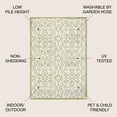 thumbnail image 3 of JONATHAN Y SANTA MONICA 5' Round Area Rug, Madrid Vintage Filigree Textured Weave - Green/Cream, SMB107H-5R, 3 of 8