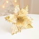 thumbnail image 3 of Guirnalda de Navidad de flores brillantes, 20 cm dorada, 3 of 6