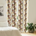 thumbnail image 3 of Ambesonne Vintage Window Curtains, Exotic Climbing Ivy, Each 28" W x 84" L, Brown Sand Brown Red, 3 of 5