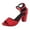 Red, variant on Women's Heeled Sandals Block Chunky High Heels Open Toe Ankle Strap Dress Sandals Platforms Wedges Pumps Shoes Black Women Sandal