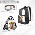 thumbnail image 4 of Kuiaobaty Highland Cow Print Clear Backpack Set for Girls Boys Sunflower Printed Clear Bookbags and Lunch Bag Set Leopard Print Backpack and Pencil Case for School, Grey, 4 of 5