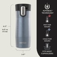 thumbnail image 5 of Contigo West Loop - Taza de Viaje de Acero Inoxidable con Tapa, 473 ML. Color Crystal Lakeside, 5 of 5
