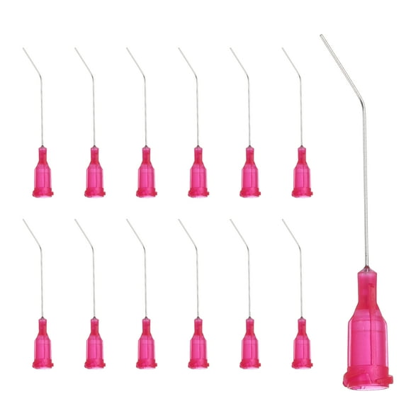 Agujas de dispensación Uxcell 25Ga, 25Pcs 1.5" con punta roma de 45° para rellenar líquidos