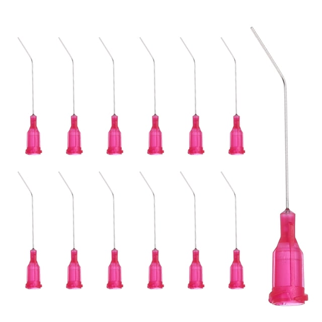 Agujas de dispensación Uxcell 25Ga, 25Pcs 1.5" con punta roma de 45° para rellenar líquidos