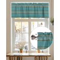 thumbnail image 7 of Vintage Farmhouse Valances for Windows Abstract Teal Wood Grain Texture Valance Rod Pocket Light Filtering Short Window Treatments Curtains for Kitchen Bathroom Living Room Bedroom, 42 x 12 Inch, 7 of 7