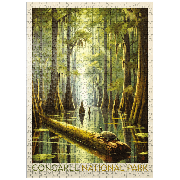 MyPuzzle - Congaree National Park: Turtle Time - Premium 500 Piece Jigsaw Puzzle for Adults