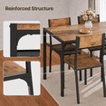 thumbnail image 6 of 7-Piece Kitchen Dining Table Set, MDF Wood Kitchen Table and Chairs for 4-6 People with Storage Rack, for Small Space, Apartment, Space-Saving, Patio - Rustic Brown, 6 of 12