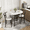 Black & White, variant on Lacoo 3-Piece Small Dining set, Table and Chair Set for 2 ,for Living Room, Dining Room, Kitchen, Black