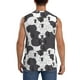 thumbnail image 4 of Fotbe Black And White Sheeps Men's Camiseta sin Mangas Estampada para Hombres, Playera Casual para Gimnasio, Entrenamiento, Playa-Large, 4 of 7