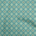 thumbnail image 1 of oneOone Cotton Poplin Turquoise Blue Fabric Asian Traditional Block Sewing Fabric By The Yard Printed Diy Clothing Sewing Supplies 42 Inch Wide, 1 of 4