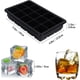 thumbnail image 3 of Bandeja de hielo de silicona de 3 piezas, negra, con tapa, 3 of 6