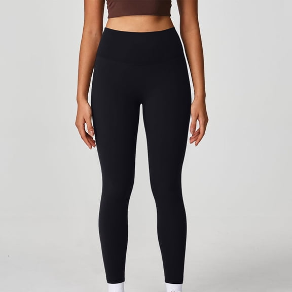 HTQWLP Women's High Waisted Leggings, Tummy Control Compression Fitness Yoga Pants, Soft Stretchy No Front Seam Leggings - Black XXL