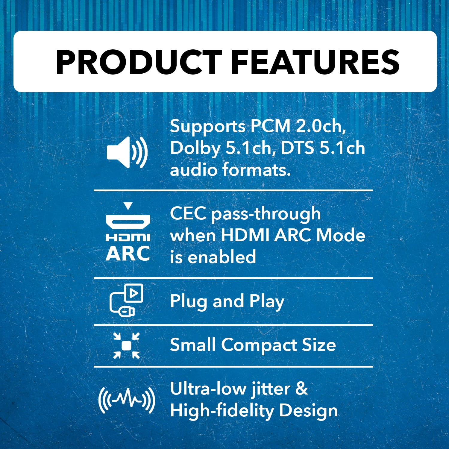 HDMI ARC & S/PDIF Audio Extender up to 150m Using CAT Cable (ARC-EX300-K)