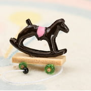 Angle View: Miniature Rocking Horse Pull Toy-IM65920