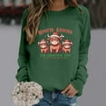 thumbnail image 4 of Christmas Sweatshirts for Women 2025 Have Yourself A Mooey Little Christmas Highland Cow Graphic Sweatshirt Pullover Tops, 4 of 5