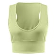 thumbnail image 4 of Beach Vacation Clothes for Women Cute Workout Tops for Women Crop Tops Sports Girl Size 13 Chemise Graphic Top Top Junior Control Shirt Cropped Muscle Control Curved Women's Sexy Sleeveless Green XL, 4 of 5