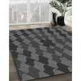 thumbnail image 2 of Ahgly Company Indoor Round Patterned Oil Black Area Rugs, 4' Round, 2 of 6