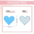 thumbnail image 2 of Uxcell 4Pack Parche de Corazón Termoadhesivo, Parche Bordado de Corazón de 70 mm Color Azul Cielo, 2 of 7
