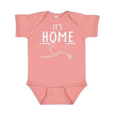 

Inktastic It s Home- Alaska State Outline Gift Baby Boy or Baby Girl Bodysuit