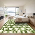 thumbnail image 3 of ODIKA 6'x9' Machine Washable Non-Slip Area Rug, Geometric Green High Traffic Rug, Green, 1050411, 3 of 7