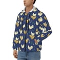 thumbnail image 3 of Uemuo Funny Chicken for Men's Fashion Full-zip Hoodies & Sweatshirts with Kangaroo Pocket, Zip-up Hooded Sweatshirt, Moisture Wicking & Breathable-Small, 3 of 5