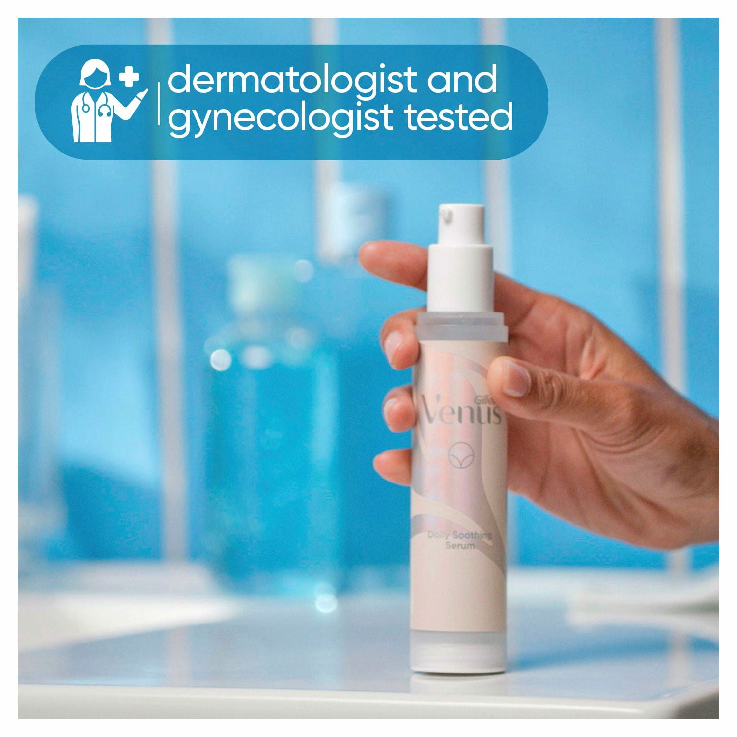 Sérum apaisant quotidien Gillette Venus pour la peau et les poils pubiens 50 mL