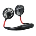 thumbnail image 1 of Ventilador personal manos libres con diseño de auriculares, portátil, con banda para el cuello, mini ventilador con USB recargable para viajes, exteriores y oficina (negro), 1 of 7