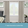 thumbnail image 4 of Kenney Riley 30-84" Value Decorative Steel Adjustable Curtain Rod, 1" Dia., Chocolate, 4 of 9