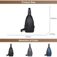 thumbnail image 5 of SikaFu Men's Casual Daypack Lightweight Small Chest Bag Oxford Cloth Crossbody Sling Bags with USB Charging Port, 5 of 7