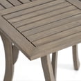 thumbnail image 5 of GDF Studio Izara Outdoor Acacia Wood Square Dining Table Gray, 4 Person, 5 of 8