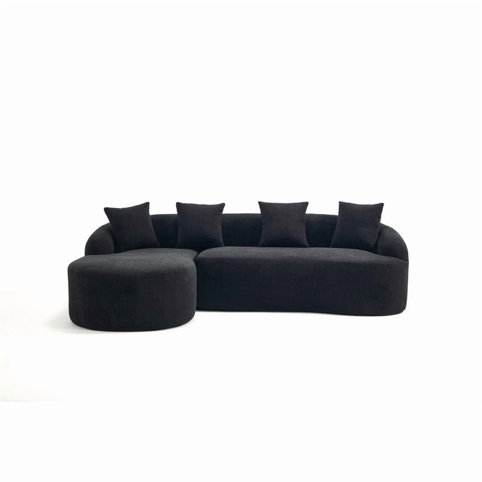 Curved Sectional Sofa with Chaise, 99'' Modern Luxury Chenille Cloud Couch for Living Room, Oversized 3-Seater Sofa Couch for Living Room, No Assembly