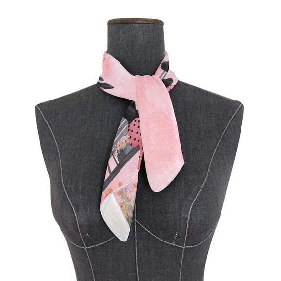 Square Scarf 24x24 Inch Elegant Lady Silky Satin Sun Protection Neck Scarf for Women Multi-Purpose Head Wrap Bandana for Hair Bag Decoration