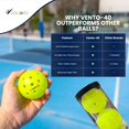 thumbnail image 4 of Vento - 40 Tournament Grade Single Piece Rotationally Molded Pickleball, Set Of 3 Balls, 4 of 5