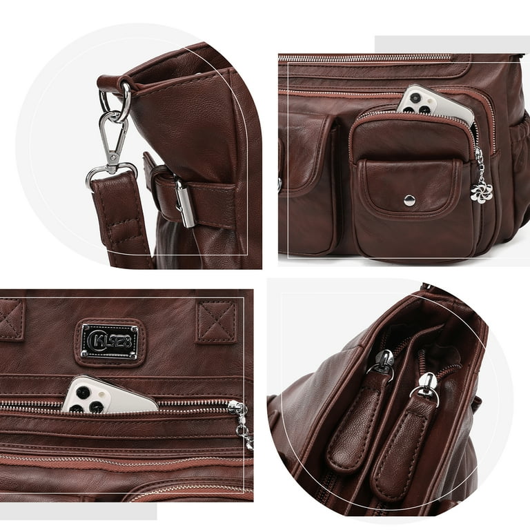 KL928 Women's Leather Handbag, Crossbody Carrying Office Satchel