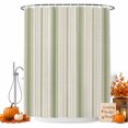 thumbnail image 2 of Sage Green Striped Shower Curtains for Bathroom, Modern Minimalist Stripes Farmhouse Waterproof Fabric Shower Curtain, Decorative Bathroom Curtain for Bathtub, 36"x72", No Hooks Included, 2 of 9