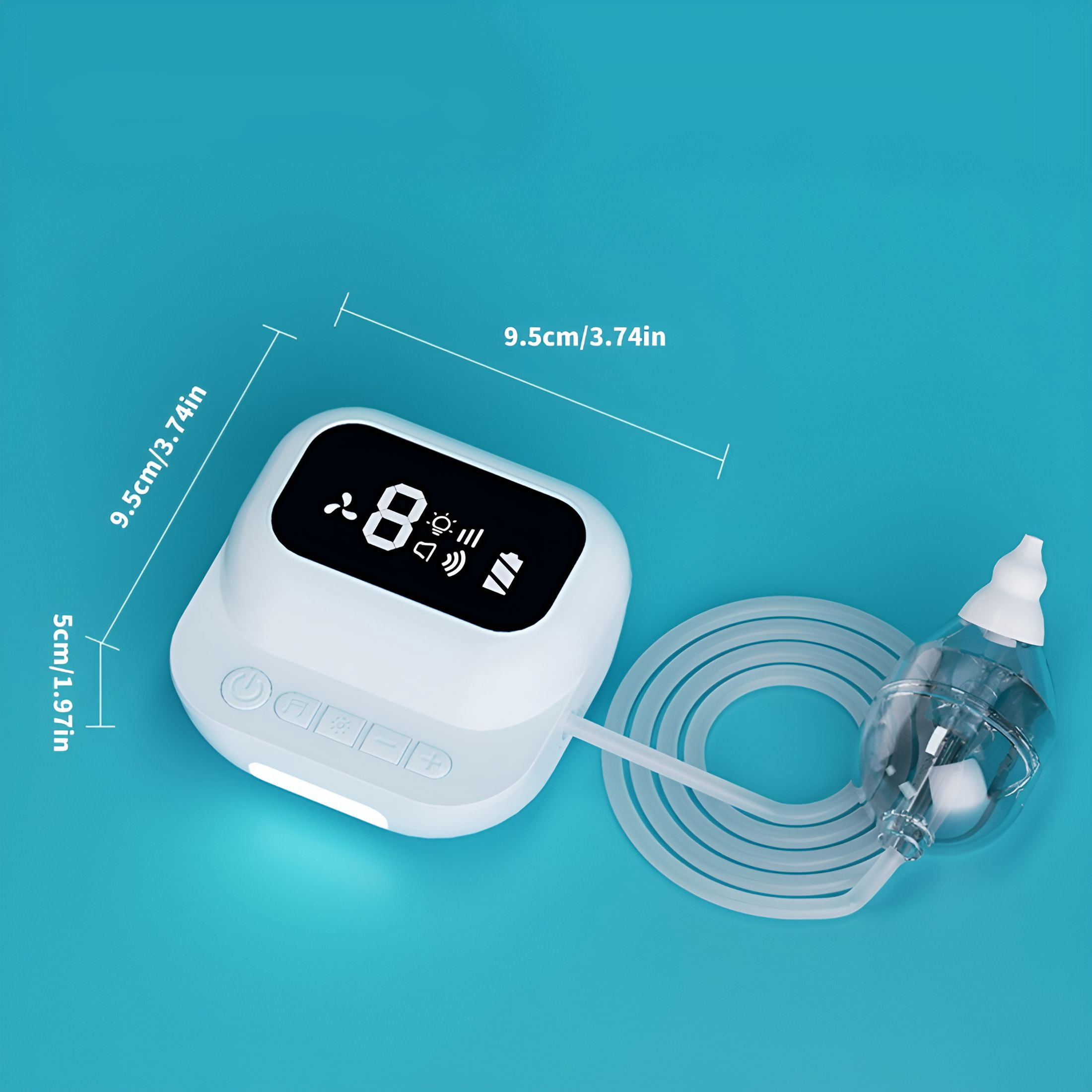 XIRQI Electric Nasal Aspirator for Baby with 9 Suction Rechargeable Nose Cleaner with Tip Set for Newborns & Toddlers Baby Nose Cleaner