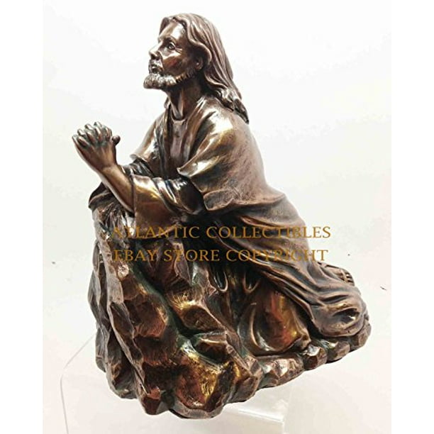 OUR LORD CHRIST JESUS PRAYING AND KNEELING STATUE HOME DECOR FIGURINE