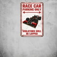 thumbnail image 7 of 8" x 12" Aluminium Retro Sign Race Car Parking Sign Room Decor Home Decoration - Cute Race Car Gifts for Men Boys Wall Art Red, 7 of 7