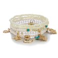 thumbnail image 2 of 4 Set Bohemian Wood Beads Bracelet Set For Women Multilayer Tassel Stackable Beaded Charm Stretch Statement Bracelet Set, 2 of 5