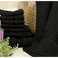 thumbnail image 5 of Hurbane Home 100% Cotton Luxury Bath Towel Set for Bathroom - 8 Piece - Black, 5 of 6