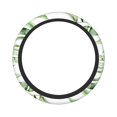 thumbnail image 2 of YFYANG Universal Elastic Green Watercolor Bamboo Texture Car Steering Wheel Cover, Non-Slip Sweat Absorbent, 2 of 8