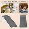 thumbnail image 5 of Dog Bed PawHut Dog Ramp for Bed, Pet Ramp for Dogs with Non-Slip Carpet and Top Platform, 49" x 16" x 14", White,Large Dog Bed, 5 of 7