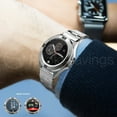 thumbnail image 4 of TIGER Smartwatch Stainless Steel Silver with Touch Screen for Android/IOS, with Microphone and Speaker, 4 of 5