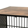 thumbnail image 6 of Demi Bonn 40" Heavy Duty Indestructible Dog Crate Furniture, Escape Proof Dog Cage Kennel with Lockable Wheels, High Anxiety Double Door, Removable Tray, Brown, 6 of 9