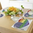 thumbnail image 4 of Ambesonne USA Place Mats Set of 4, Heart Gay Flag Rainbow Art, Standard Size, Multicolor, 4 of 6