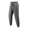 thumbnail image 2 of Pantalones deportivos de longitud completa para hombre, con cierre de pie, informales, elásticos, transpirables, para fitness, para correr, entrenamiento, con cordones, elásticos, de poliéster., 2 of 9