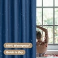thumbnail image 4 of Barossa Design PEVA 8G Navy Blue Shower Curtain Liner with 6 Magnets, Heavy Duty & Waterproof-72" x 72", 4 of 7